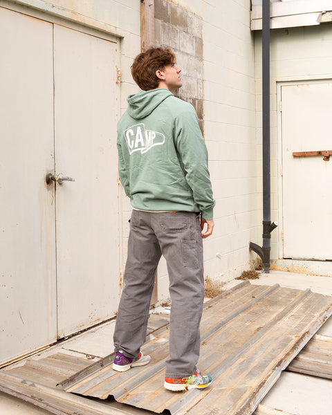 Flags Hoodie Sage Green